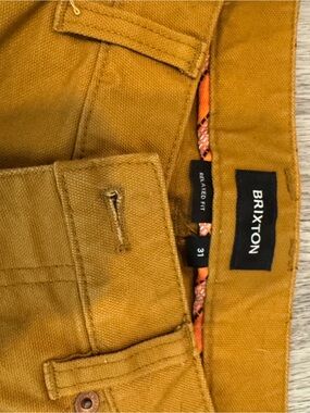 Brixton Relaxed Fit Pants in Mustard